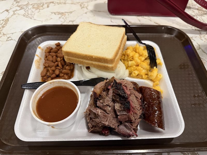 Angelo's Bar-B-Que food