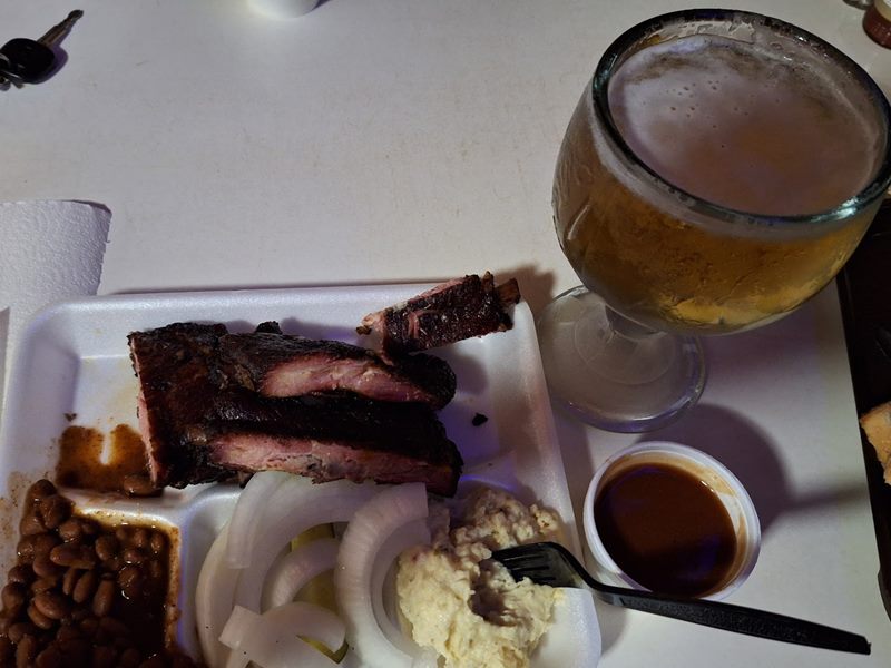 Angelo's Bar-B-Que food